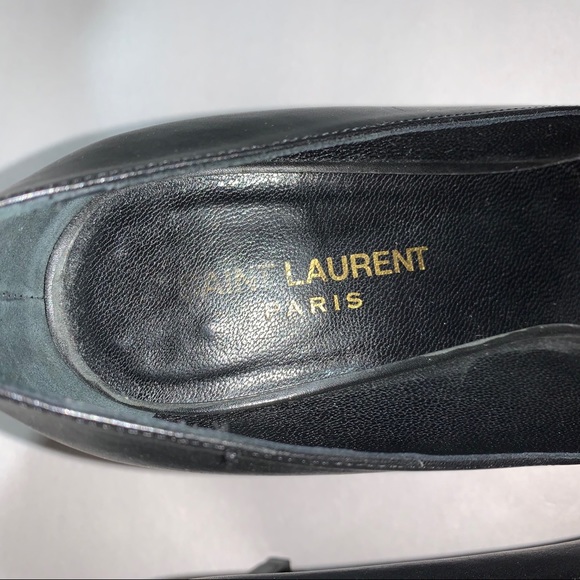 SAINT LAURENT size 39.5 black calfskin stud pumps - Picture 5 of 13